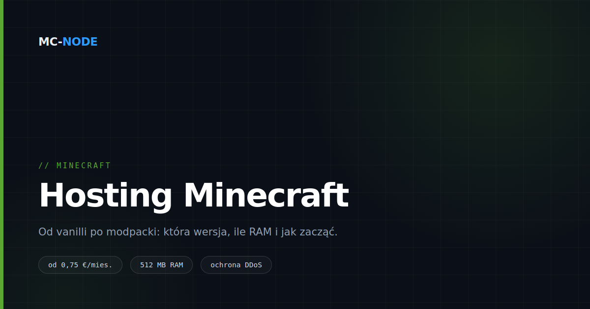Hosting serwera Minecraft: pluginy czy mody i ile RAM potrzebujesz