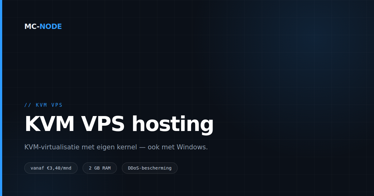 KVM VPS: eigen kernel, Windows en wanneer je het nodig hebt