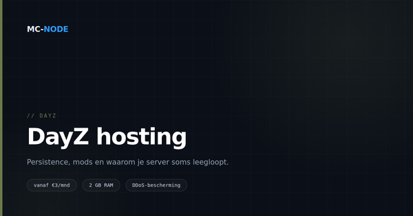 DayZ server hosting: de loot-economie bepaalt alles