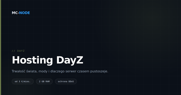 Hosting serwera DayZ: ekonomia lootu decyduje o wszystkim