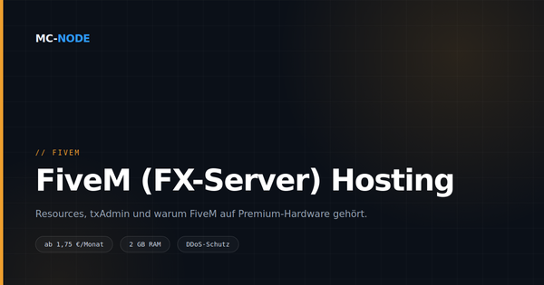 FiveM Server hosten: Resources, txAdmin und warum Hardware zählt