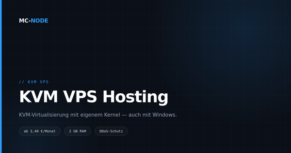 KVM VPS: eigener Kernel, Windows und wann du das brauchst