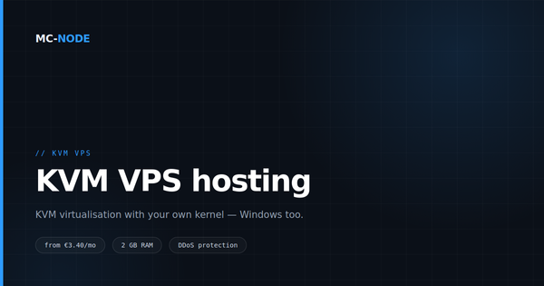 KVM VPS: your own kernel, Windows, and when you need it