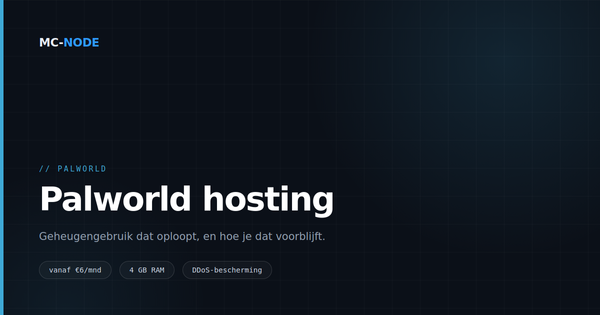 Palworld server hosting: waarom je herstarts moet inplannen