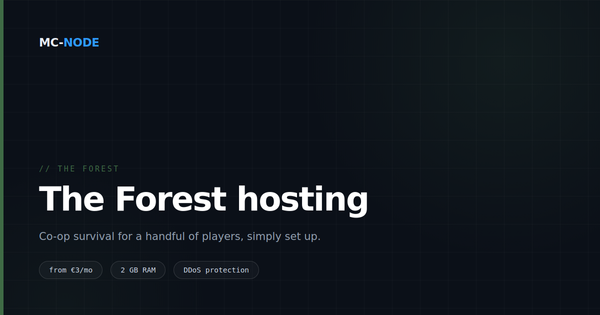 The Forest server hosting: co-op survival without the hassle